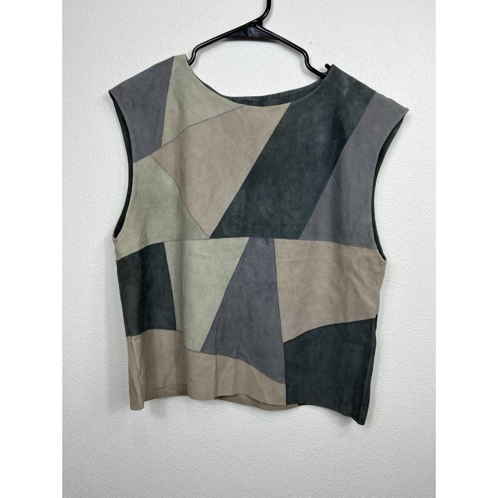 All Saints Turner Tee Patchwork GOAT Leather Size 6